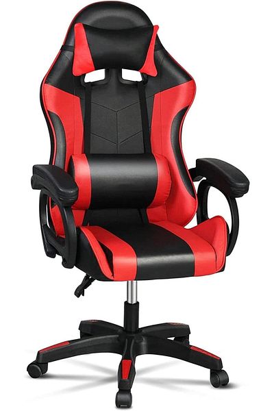 MAAS Gaming Chair, Video Game Chair with Footrest and Massage Lumbar Support, Ergonomic Computer C