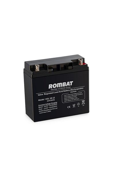 Rombat Stationary battery 18Ah/12V HGL12-18; Dimensions: 181 x 77 x 167 cm.