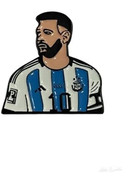 Toybox Metal Adhesive Sticker Design of Lionel Messi for Mobile or Any Smooth Surface, 2 Pieces