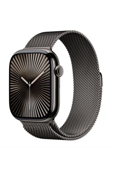 Apple Watch Series 10 GPS + Cellular 46mm Slate Titanium Case with Slate Milanese Loop - M/L