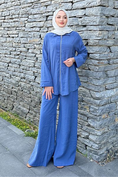 Ovn. Zippered Modal Suit - Indigo