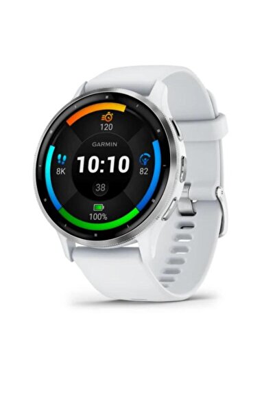 Garmin Venu 3S AMOLED Smartwatch 8GB Argintiu/Alb pietre