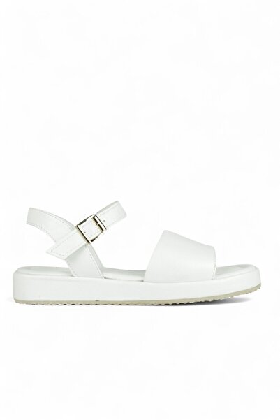 Fitbas 411008 468 Γυναικεία Σανδάλια Λευκού Χρώματος Μεγάλου & Μικρού Μεγέθους