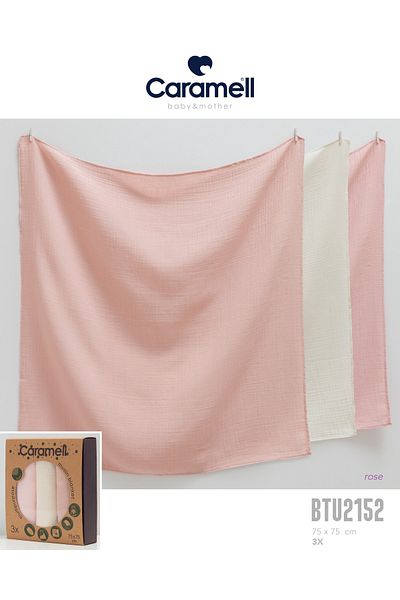 Caramel Caramell Basic Muslin 3-Piece Blanket Btu 2152