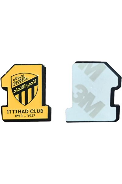 Toybox 5 Metal Mobile Stickers with Ittihad Club Official Logo - Yellow and Black