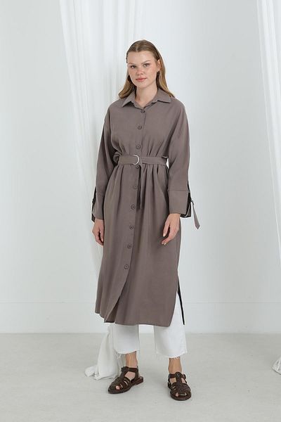 Puane Belted Buttoned Oversize Tunic 10700