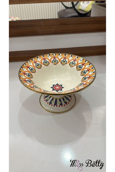 Miss Betty Elegance Enamel Footed Fruit Bowl 20 cm