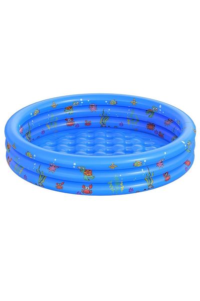 Toyska Inflatable Pool with Soft Floor for Children, 100x35 cm, Blue, Toyska®