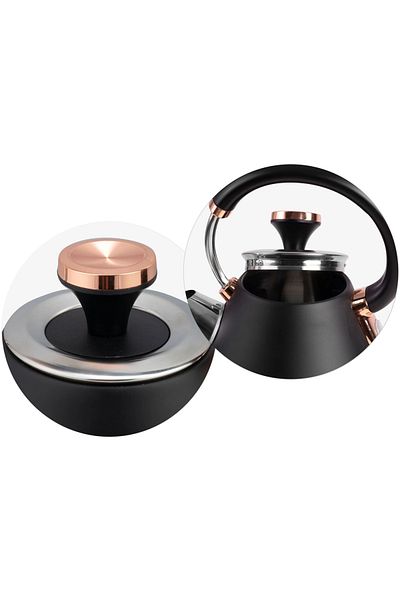 Berdsen Electric Kettle with Thermometer, 1.7L Capacity, 2200w, Anti-Calcium Filter, Compact Design, 360°