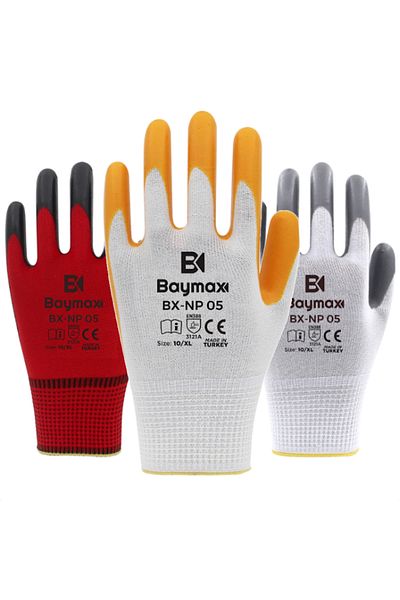 Baymax Np05 White Yellow Nitric Gloves (2 Pieces)