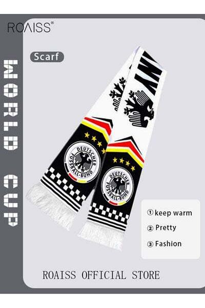 RIOXS 2 Packs Soccer Element Print Scarves for Men Double Side Printed Soft Comfy Scarf