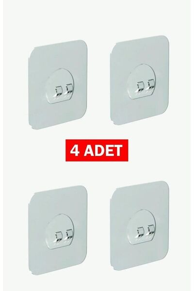 QesQin Yedek 4 Adet Yapışkanlı Sticker Kendinden Yapışkanlı Kancalı Yapışkan ...