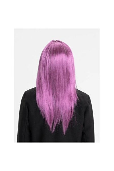 ForWhat Perucă de păr drept roz roz croială pentru birou, acasă, birou, activități, spectacol, perucă pentru costum