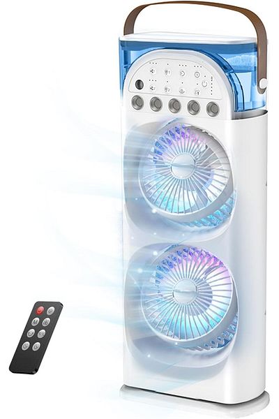 Türkiye Portable Air Conditioners Rechargeable Rotating, Double Head Cooling Fan with Remote, Air Cooler wit