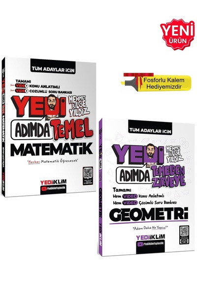 Yediiklim Yayınları 2026 - Tüm Adaylar için Yedi Adımda Temel Matematik- Geom...