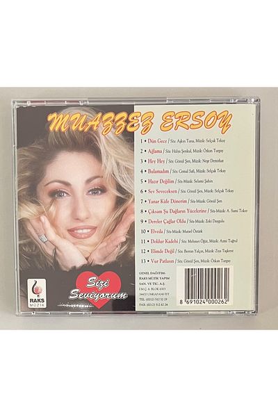 Raks Muazzez Ersoy I Love You Cd (طبعة الأصلية من الأقراص المضغوطة المستعملة)