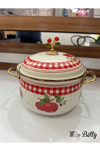 Miss Betty Mela Rossa Enamel Pot 20 cm