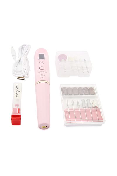 global fashion Pilă electrică pentru manichiură cu baterie YA03-002, 20000 rpm, roz