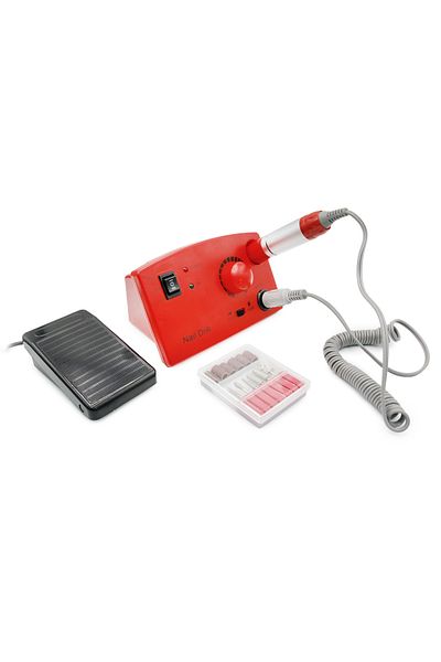 global fashion Electric file for manicure and pedicure 45000 rotations 65W, ZS-602, red color