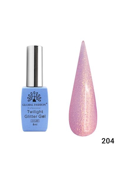 global fashion Oja semipermanenta Twilight Glitter 8ml, 204