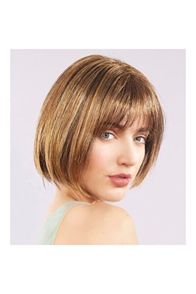 ForWhat Perucă de petrecere cu păr moale maro deschis pentru birou, acasă, bi...