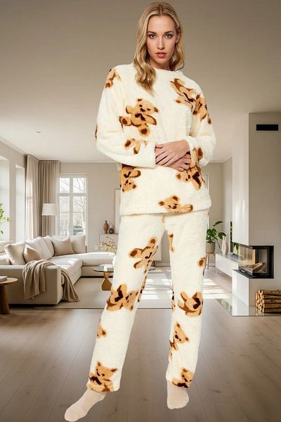 PayBuy Women's Winter Teddy Bear Wellsoft Pajama Set Comfortable Home Wear Set Durable Material Premium Quality