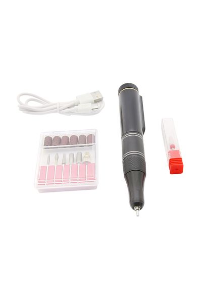 global fashion Electric manicure file, battery-operated JF-108, 35000 rpm, black
