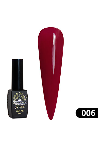 global fashion Ημιμόνιμο βερνίκι νυχιών Black Elite, Global Fashion 8 ml, 006