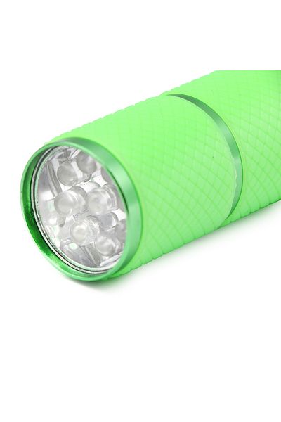 global fashion LED/UV nail lamp flashlight 9 bulbs - Green