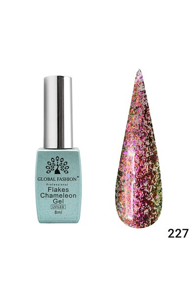 global fashion Oja semipermanenta Flakes Chameleon 8ml, 227