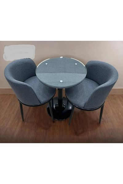 AZAF 3-Piece Classic Round Table With Chairs