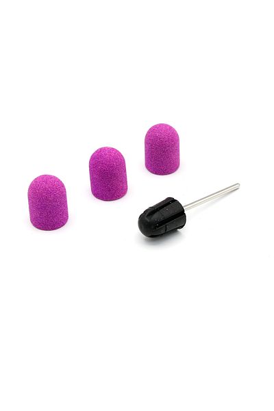 global fashion Nail file holder and 3-piece sandpaper refill set, 13*19mm, grit 120, lilac