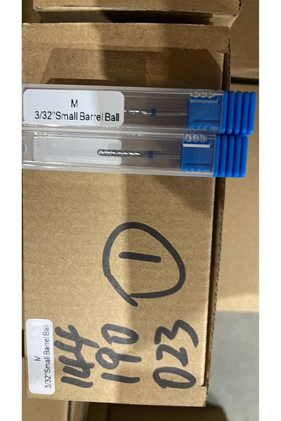 global fashion Carbide milling cutter, narrow barrel with rounded head, blue belt, Small Barrel Ball M