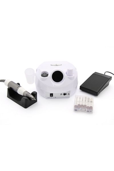 global fashion Electric manicure and pedicure file BEE NAILS, 202D, with display, 65w, 45000 rpm, white