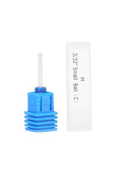 global fashion Ceramic bit, cuticle, blue, M 3/32 Small Ball (M)