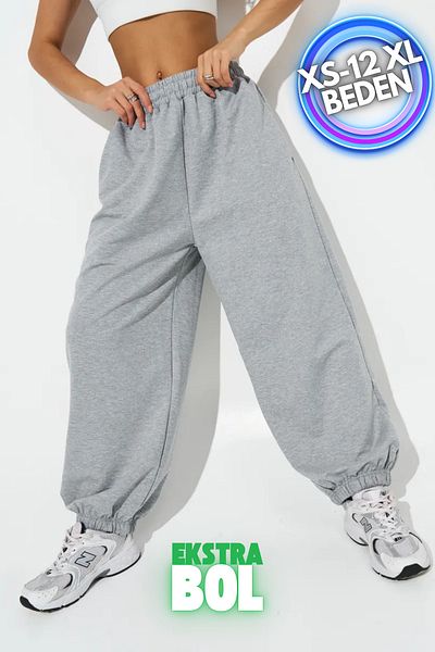 vladivosto Plus Size Loose Fit Extra Long Oversize Sweatpants Battal Pajamas Black Gray