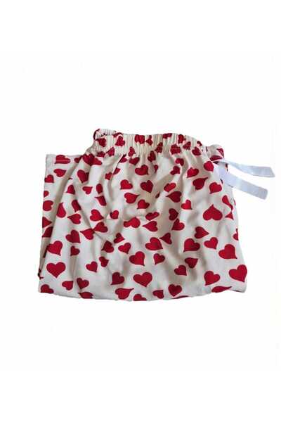 DERENE Milan Night Pajama Shorts Heart Pattern-018