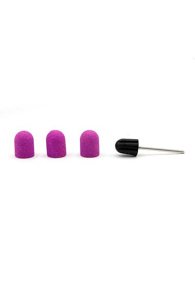 global fashion Nail file holder and 3-piece sandpaper refill set, 13*19mm, grit 120, lilac