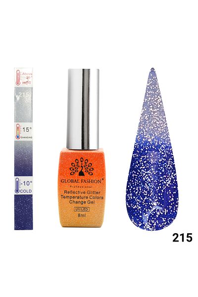 global fashion Oja semipermanenta termica, Temperature Color Change Disco 8ml, 215