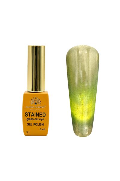 global fashion Oja semipermanenta Glass Cat Eyes, cu efect de vitraliu 8ml, 03