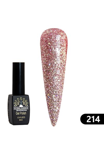 global fashion Oja semipermanenta BLACK ELITE, Global Fashion 8 ml, 214