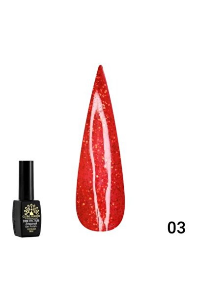 global fashion Oja semipermanenta Shine Spectrum Red, 8 ml 03