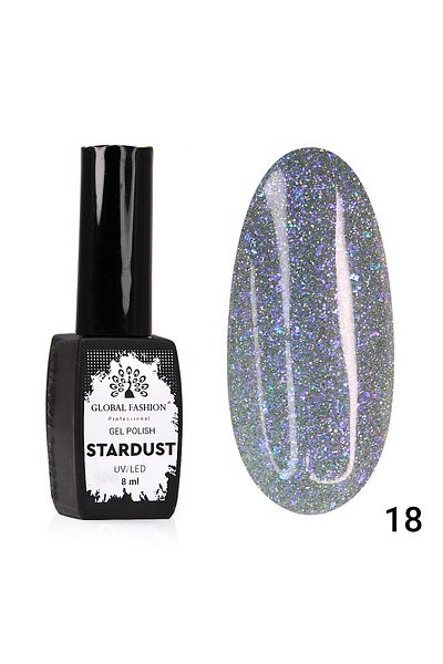 global fashion Oja semipermanenta Stardust, reflectorizant, Global Fashion 8ml, 18