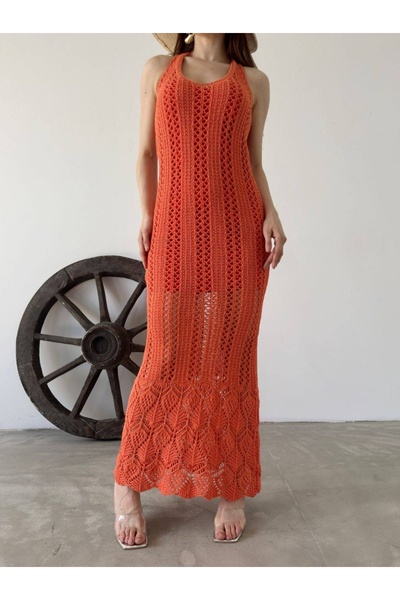 Welsoft Καλοκαιρινό πλεκτό φόρεμα παραλίας