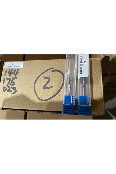 global fashion Carbide milling cutter, narrow barrel with rounded head, blue belt, Small Barrel Ball M