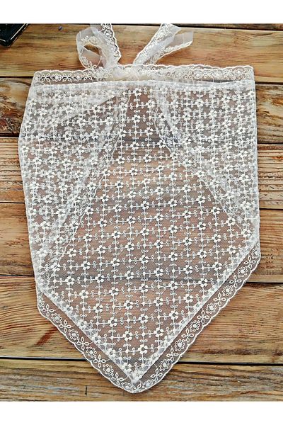 Mufincollection Self-Tie - Lace Fisto Fabric Bandana – Triangle Form, Handmade