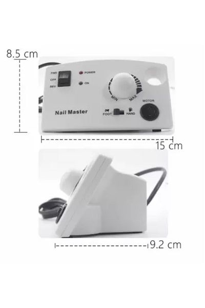 global fashion Pilă electrică pentru manichiură și pedichiură 45000 rotații 65W, ZS-602, culoare alb