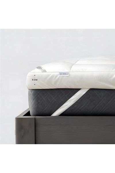 COTTON HOME Supersoft Mattress Topper Twin Size, 120x200x5cm White