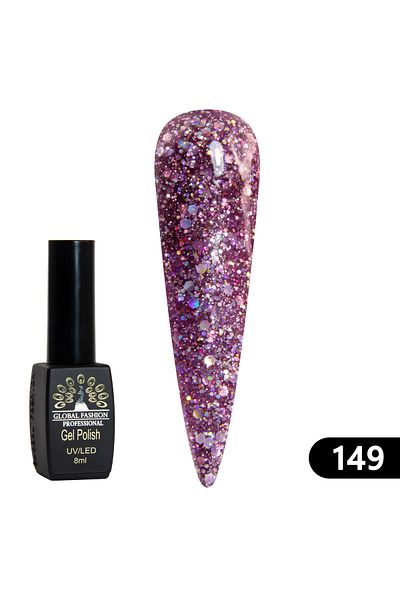 global fashion Oja semipermanenta BLACK ELITE, Global Fashion 8 ml, 149