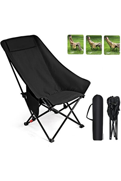 Generic Portable Adjustable Camping Chair for Adults,Compact Folding Moon Cha...